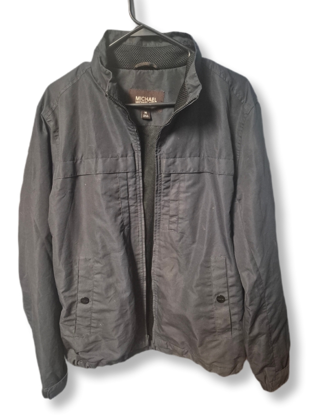 Michael Kors Men's Dark Blue Lightweight Zip Windbreaker Jacket Sz. Medium